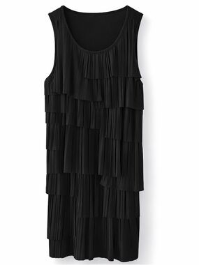 YA Los Angeles Black Pleated Tiered Dress | SIZE SMALL | Flowy & Flirty 🖤